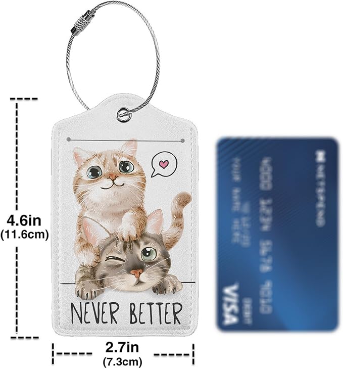 Cats in Love 2-Pack Luggage Tags - Image 4