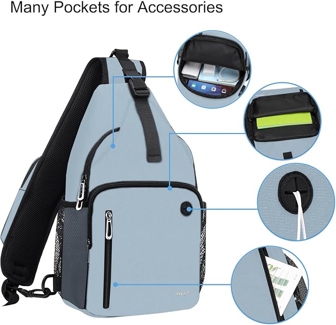 MOSISO Sling Backpack Bag, Crossbody Shoulder Bag Travel Hiking Daypack Chest - Image 3