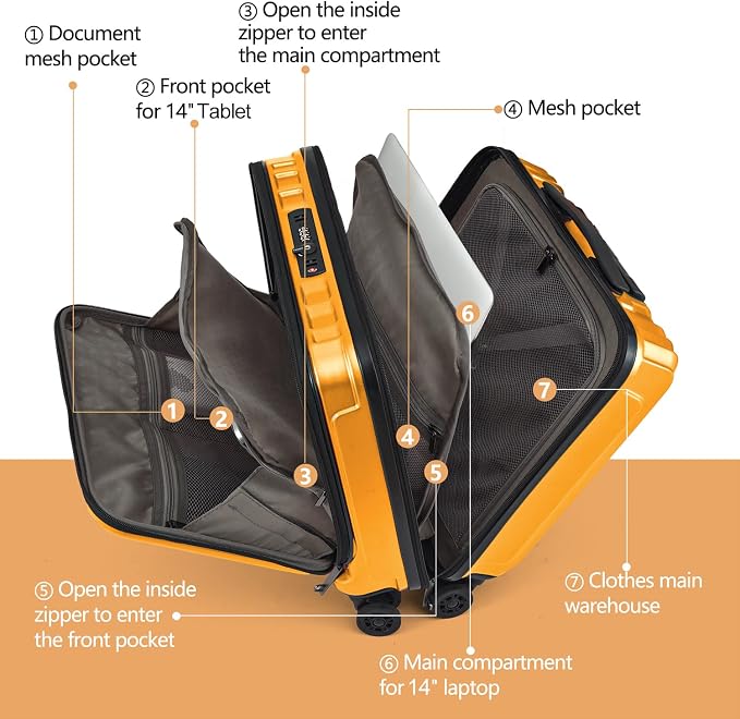 TydeCkare 16" Carry on Luggage - Image 2