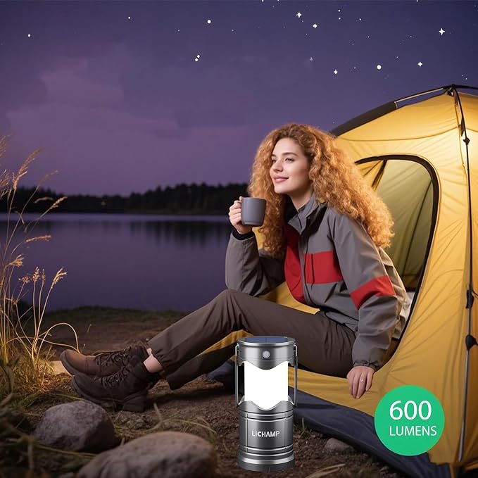 Lichamp 4-Pack Solar Camping Lantern, USB Rechargeable LED Lanterns Battery - Image 8