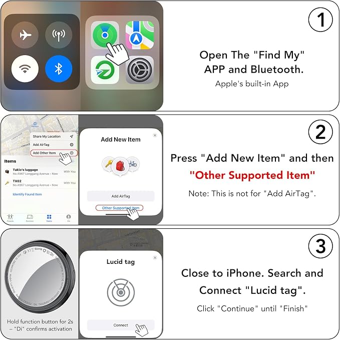2025 New Air Tracker Tags-5 Pack, Replaceable Battery, Key Finder and Item - Image 9