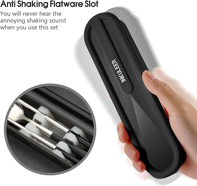 Travel cutlery set, 18/8 stainless steel cutlery, Reusable utensils set - Image 2