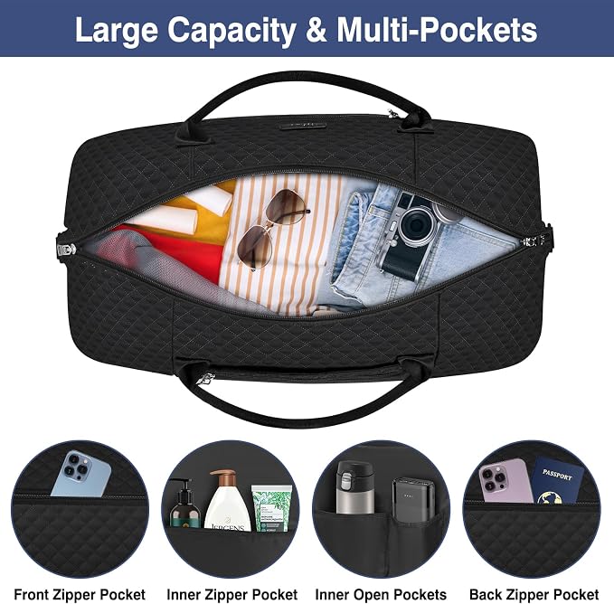Weekender Bag for Women, Travel Duffel Bag Carry On Overnight Bag - Image 4