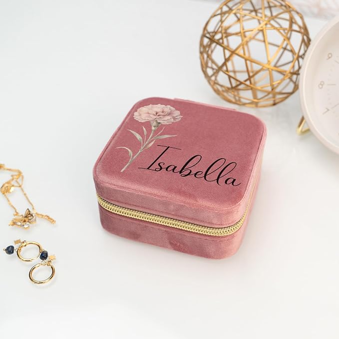 Custom Birth Month Flower Jewelry Box - Image 3