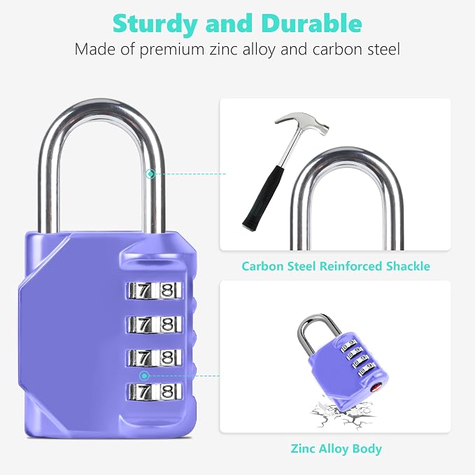 CL11VP Combination Lock, 4 Digit Outdoor Combination Padlock Set Your own - Image 3