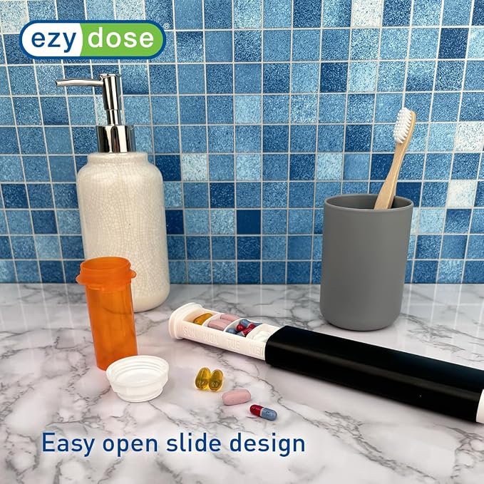 EZY DOSE Slide Pill Organizer, BPA-Free Medication Storage Case - Image 4