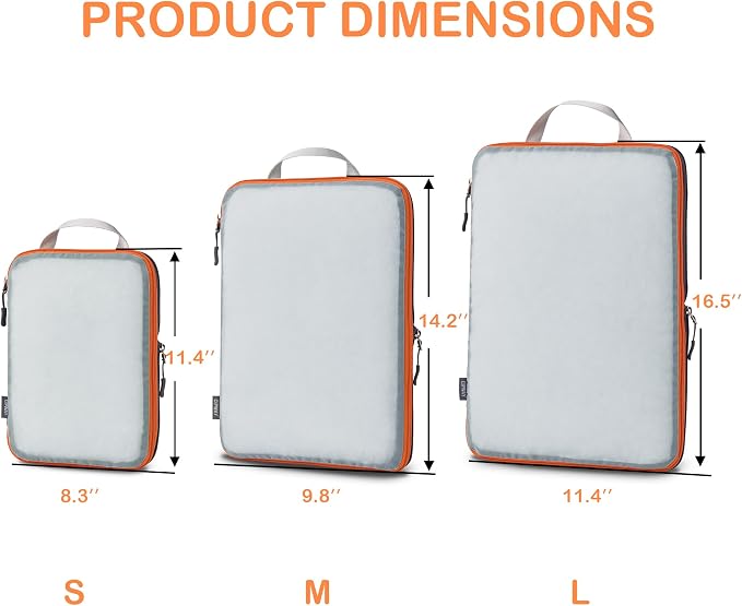Cipway Mesh Compression Packing Cubes, Ultralight See Through Luggage Organizer - Image 4