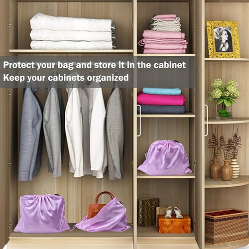 6 Pack Dust Bags for Handbags Silk Dust Cover Bag for Handbags Purses Shoes - Image 2
