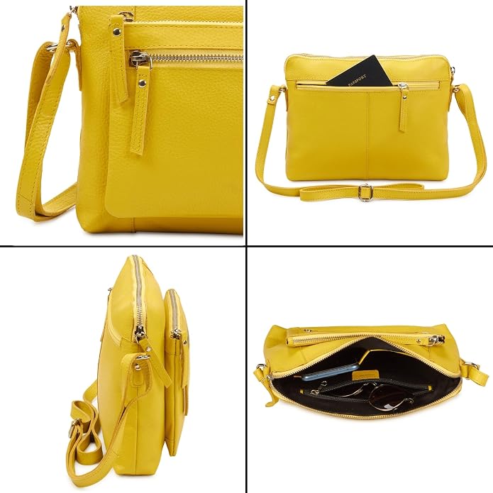 Wise Owl Accessories Small Soft Pebbled Real Leather Crossbody Handbags Purses - Image 5