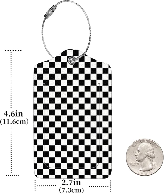 2 Pcs Luggage Tags for Suitcases, PU Leather Cruise Ship Luggage Tags - Image 3