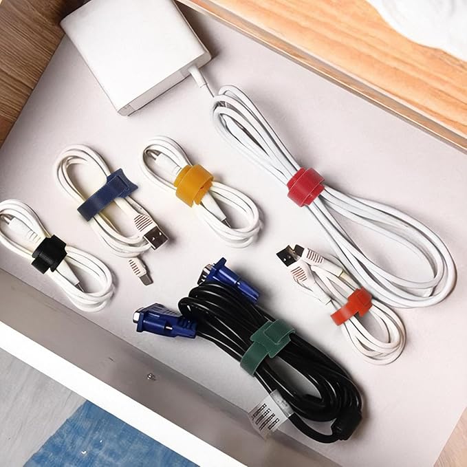 Cable Ties 180PCS, 4+6+8+10 inch Reusable Multi-Colour Cable Ties Wire Ties - Image 4