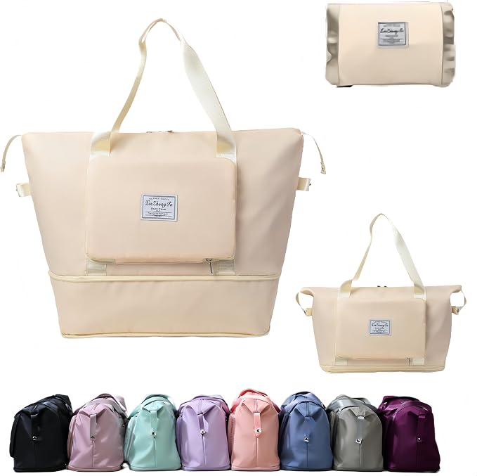 Large Capacity Foldable Travel Bag, Expandable lightweight Carry on Bag by Unknown