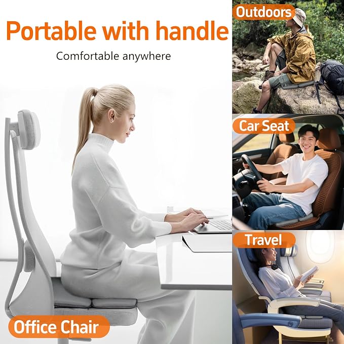 Sojoy iGelComfort 3-in-1 Foldable Gel & Memory Foam Travel Seat Cushion – US - Image 6