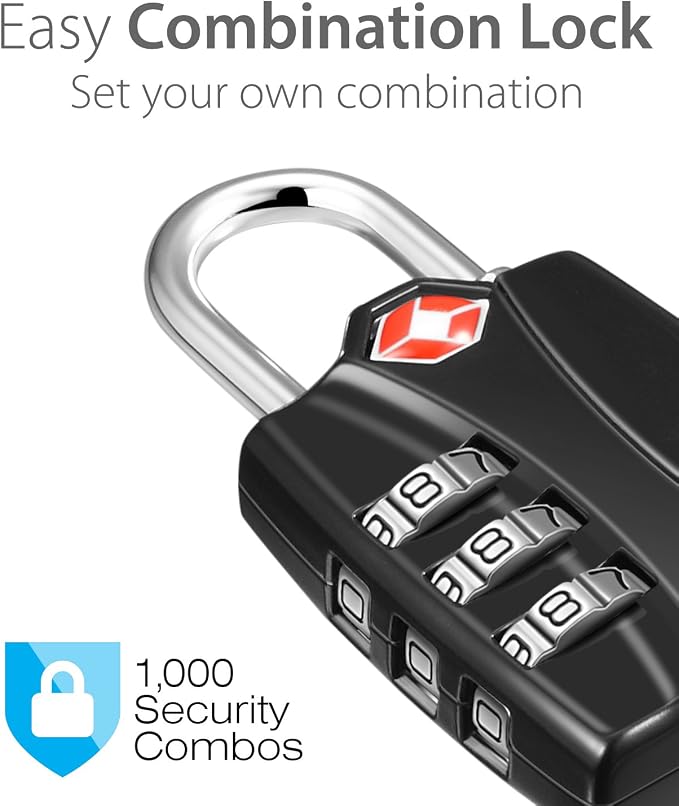 Fosmon TSA Approved Locks for Luggage. Suitcase Locks - Image 4