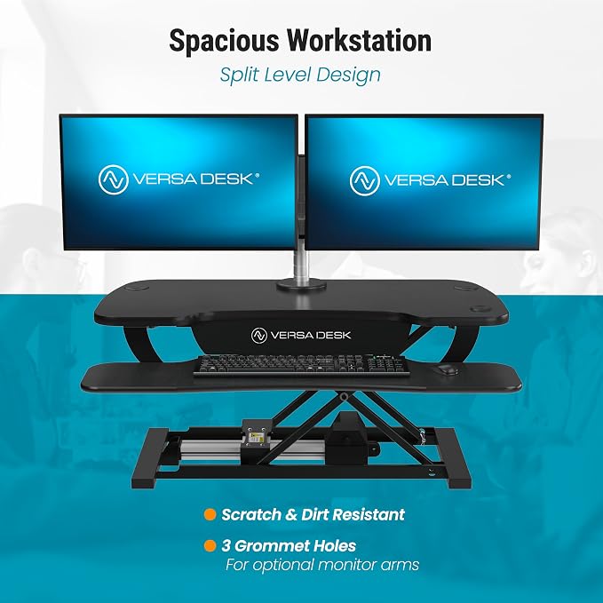 VERSADESK PowerPro™ 36 Inch Electric Standing Desk Converter, Height Adjustable - Image 8