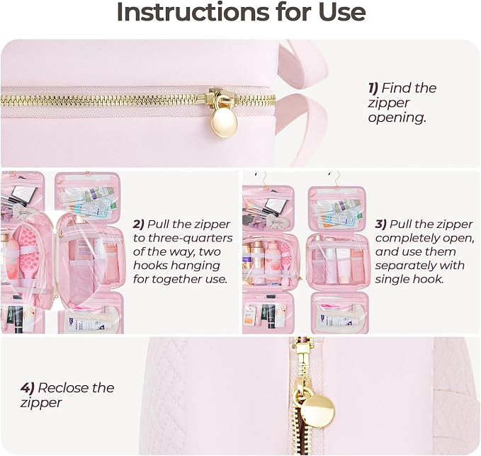 Hanging Travel Toiletry Bag for Women Detachable Toiletry Bag - Image 7