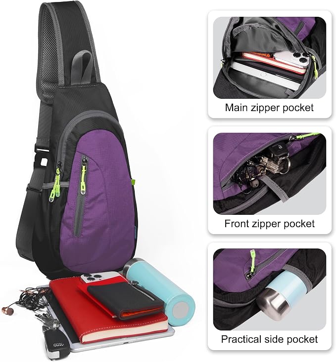 TITECOUGO Small Sling Bag, Lightweight Crossbody Backpack - Image 2