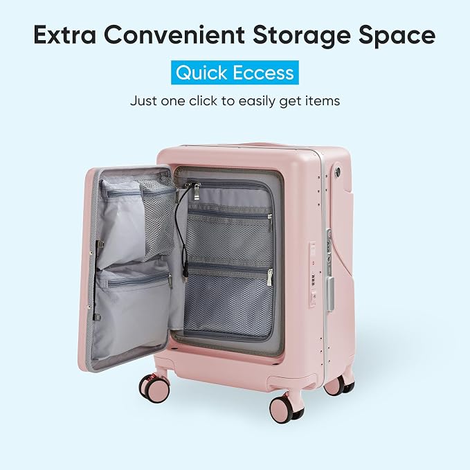 TABU 20" Ride-on Luggage with Seat，Front Opening Carry-On Hardshell Ride On - Image 4