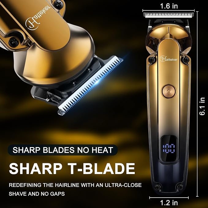 Hatteker Men's Beard Trimmer Kit Electric Razor Shaver Professional Hair Clipper - Image 3