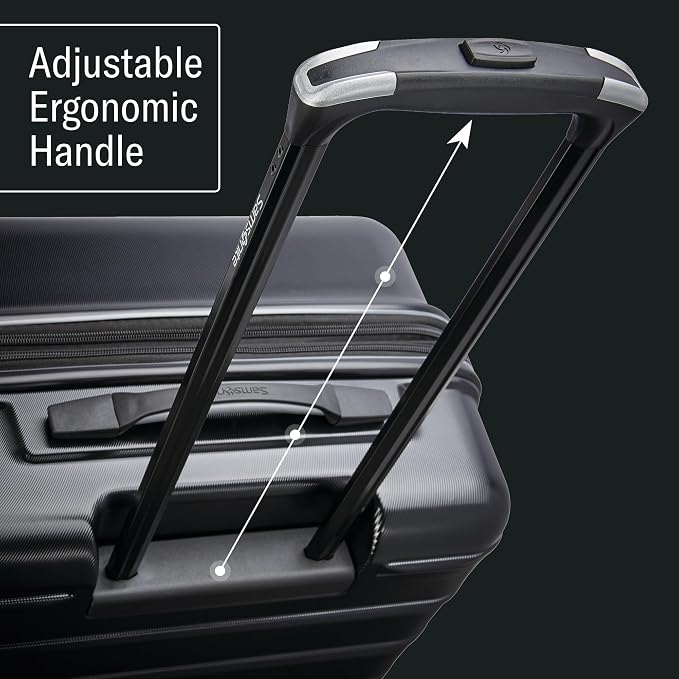 Samsonite Omni 2 Hardside Expandable Spinner Wheel Luggage, Checked Medium 24 in - Image 3