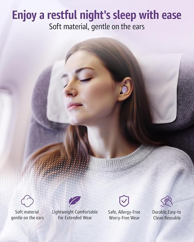 Ear Plugs for Sleeping Noise Cancelling Earbuds:45db Loop Earplugs for - Image 4