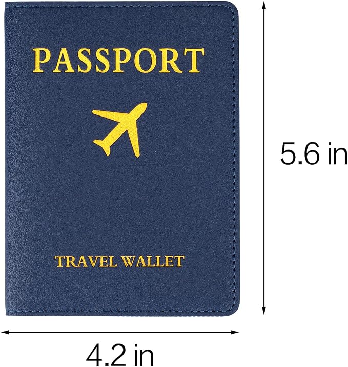 2 Pack Passport covers and Vaccine Card Holder PU Leather Passport Wallet - Image 2
