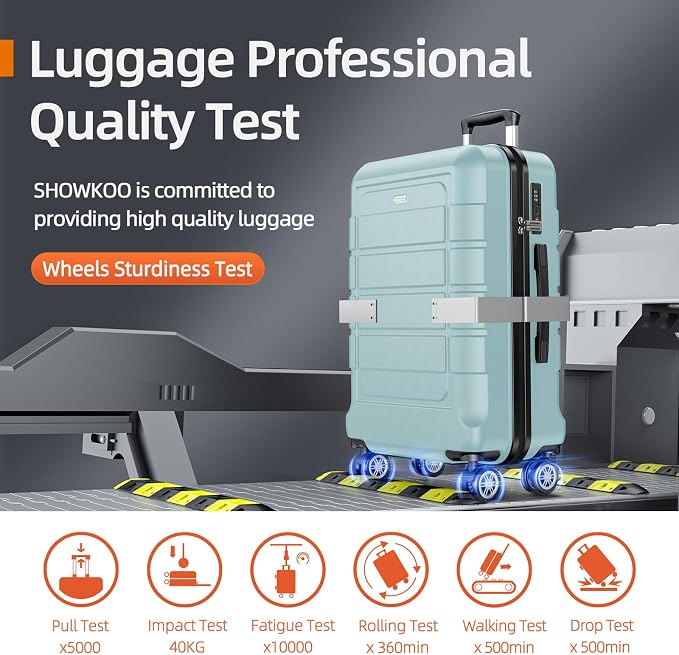 SHOWKOO Luggage Sets Expandable PC+ABS Durable Suitcase Double Wheels TSA Lock - Image 8