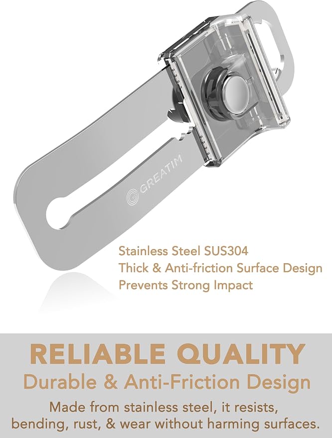 Greatim Portable Door Lock for Travel Hotel Safety, Stainless Steel Security - Image 3