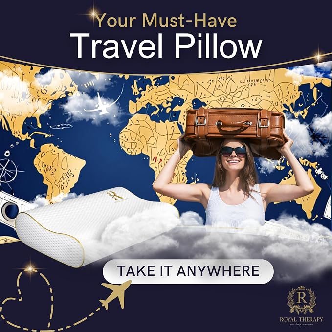 Royal Therapy Travel Memory Foam Pillow, Cervical - Image 3