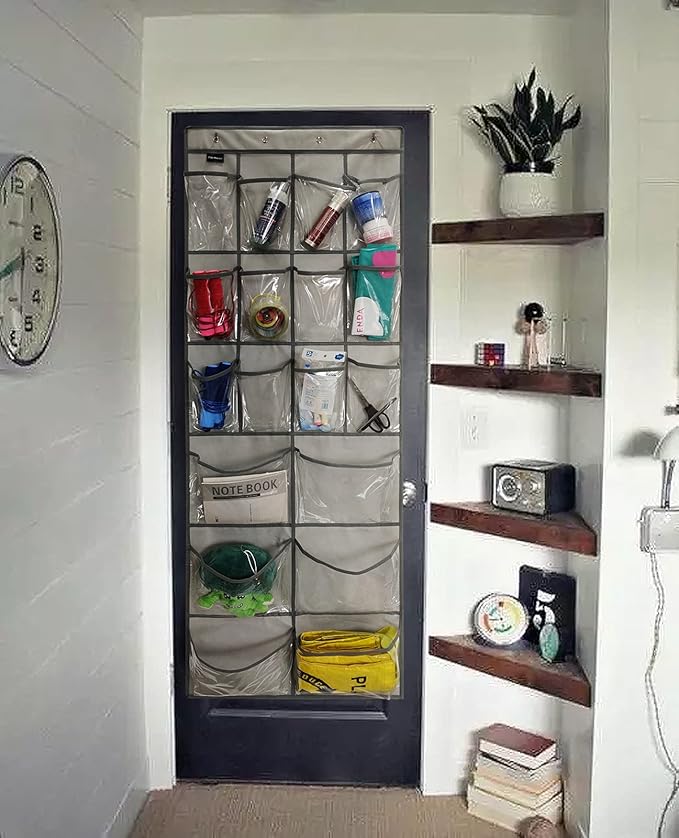 Extra Large Hanging Crystal Clear Over Door Shoe Organizer, Closet Shoe Rack - Image 2