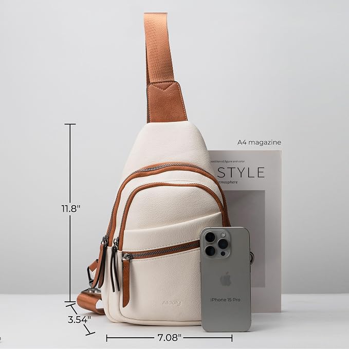 Alldaily Large Sling Bag for Women Crossbody Purse Leather Fashionable Trendy - Image 6