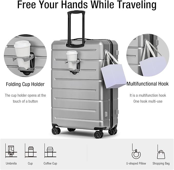 KYME Suitcases with Wheels Hardshell 30 Inch Luggage TSA Approved Large Checked - Image 2