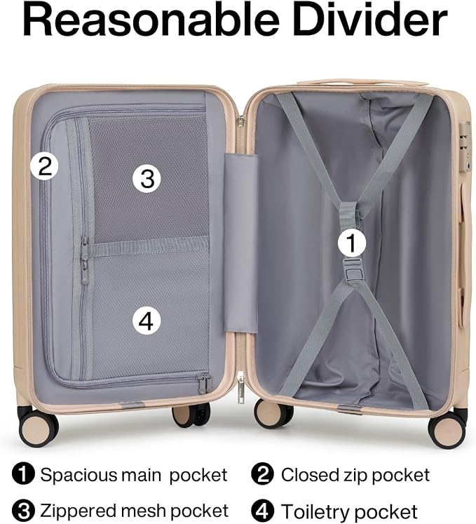 Hanke Luggage Sets 3 piece Carry On Luggage - Image 6