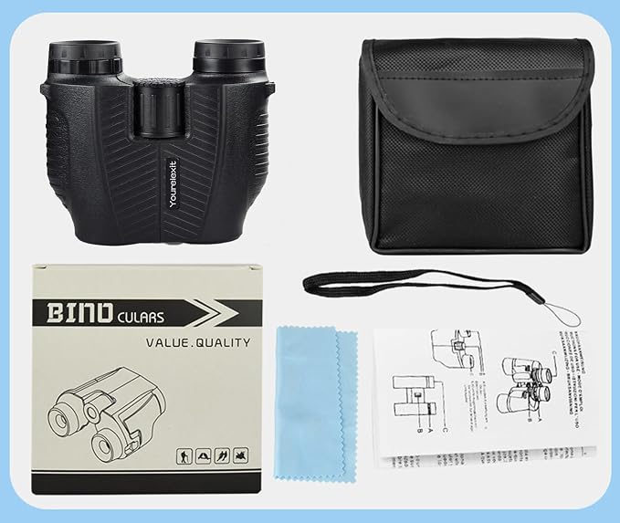 12x25 Compact Binoculars for Adults & Kids, High Powered Lightweight Waterproof - Image 9