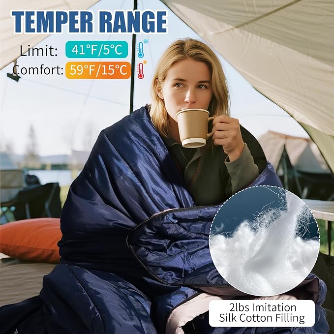 REDCAMP Sleeping Bags for Adults, Fleece Warm Sleeping Bag 3-4 Season - Image 5
