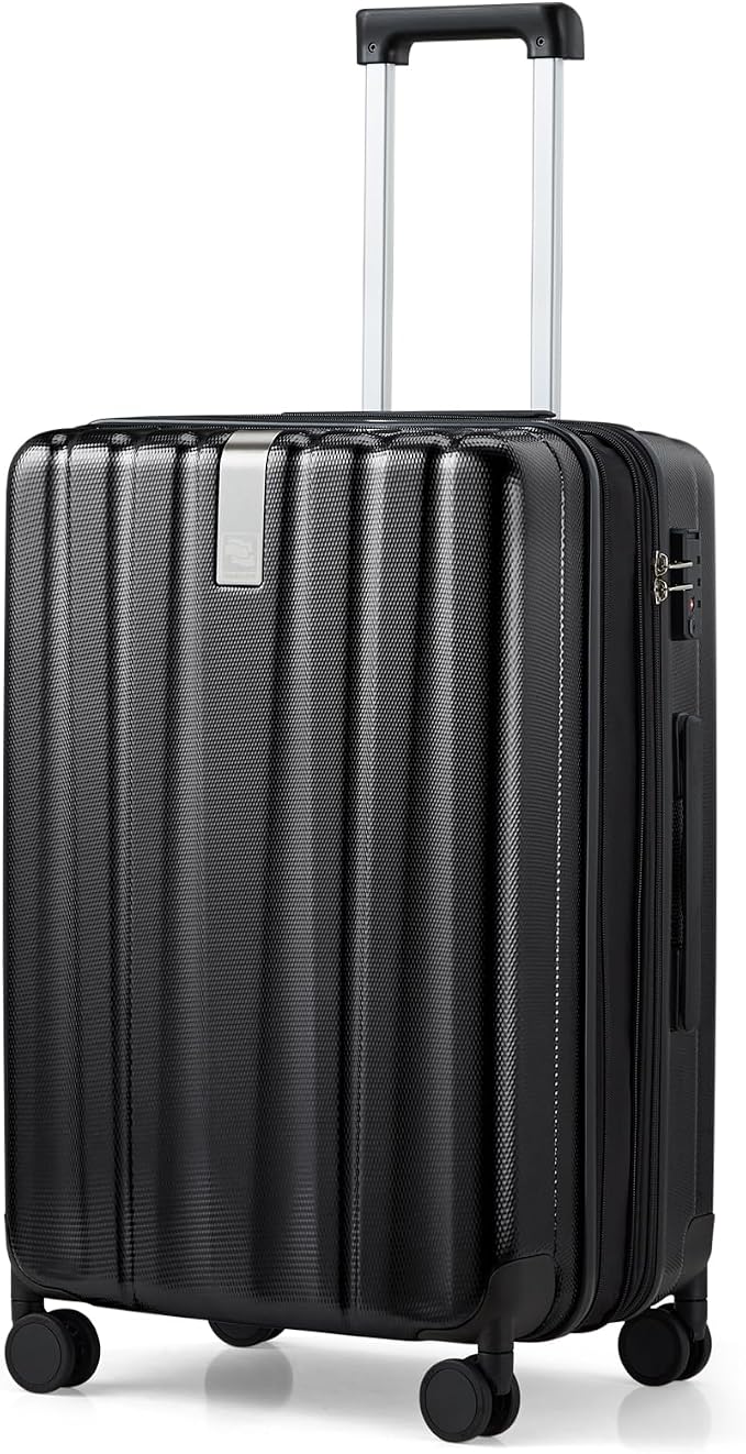 Hanke 24 Inch Expandable Checked Luggage Lightweight PC Hard Shell luggage by Hanke