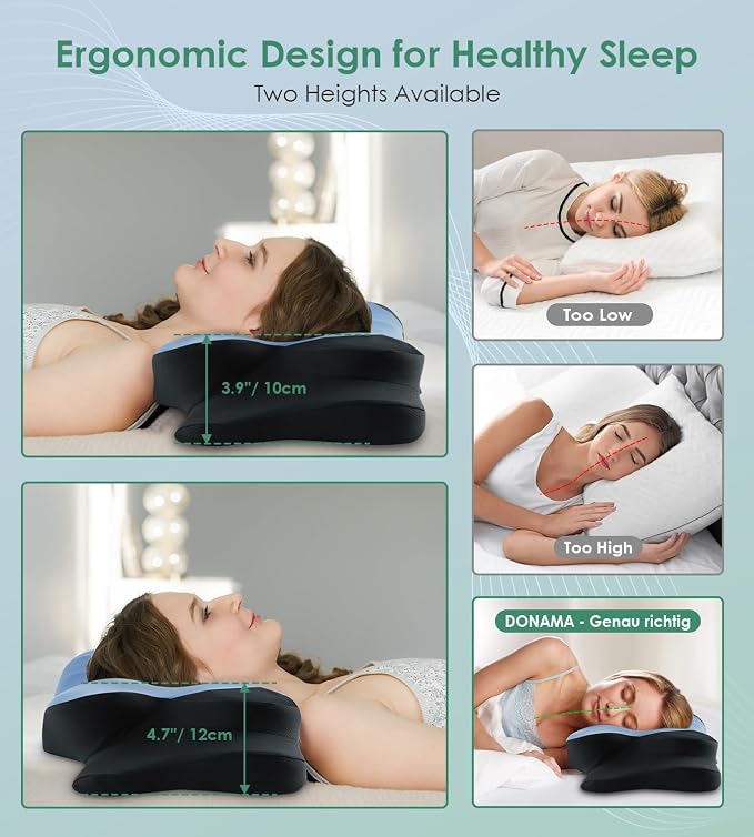 DONAMA Cervical Pillow for Sleeping, Contour Memory Foam Pillow for Neck and - Image 5
