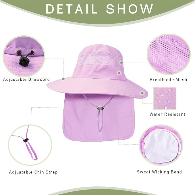 Fishing Hat Breathable Wide Brim Sun Hats - Image 5