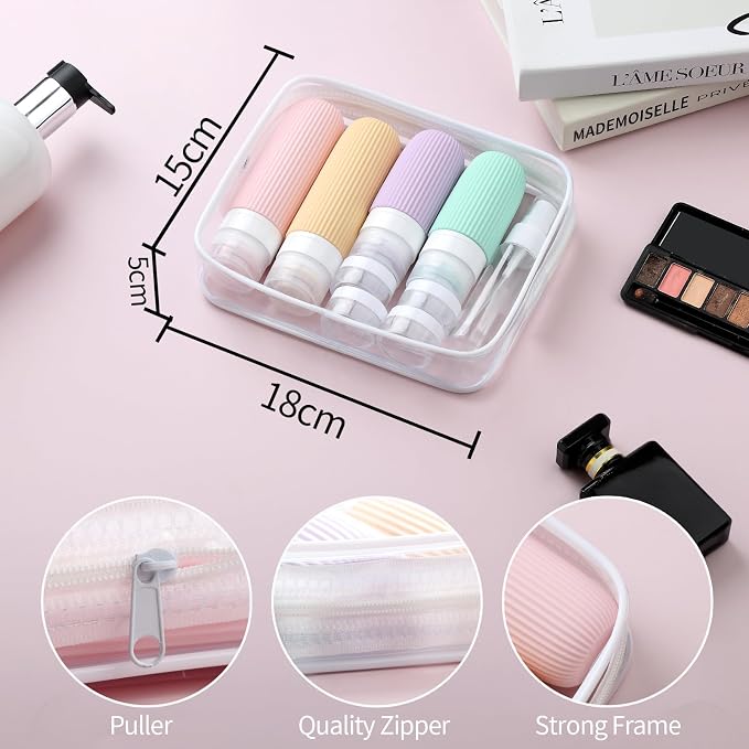 16 Pack Travel Bottles Set, TSA Approved Leak Proof Silicone Squeezable - Image 5