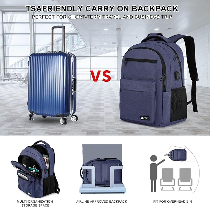 Laptop Backpack for Men Teens Boys, Water-Resistant 15.6 Inch College Bookbag - Image 6