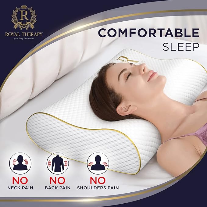 Cervical Memory Foam Pillow – 4-Layer Adjustable King Size Contour Design - Image 3