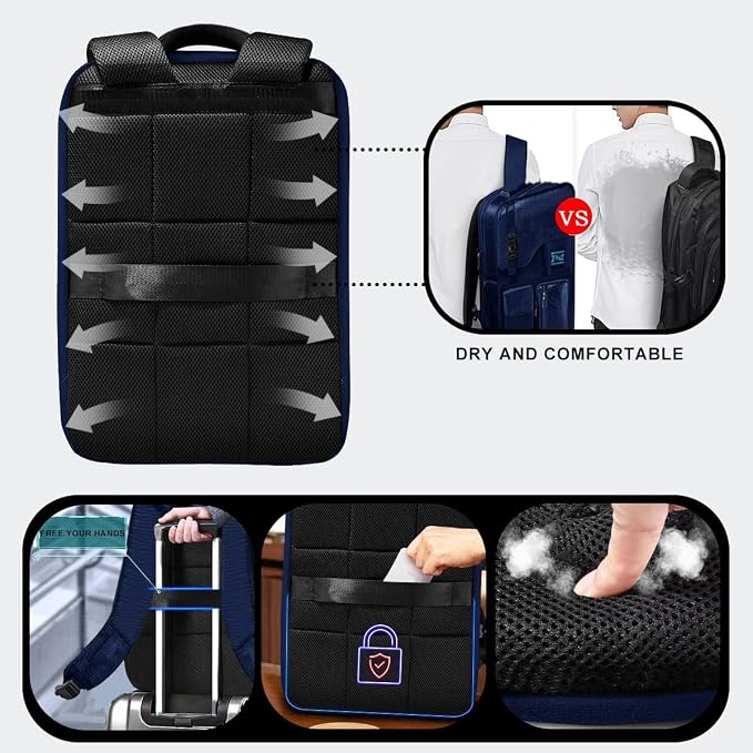 ZINZ Laptop Backpack 15 15.6 16 Inch, Expandable Computer Rucksack - Image 5