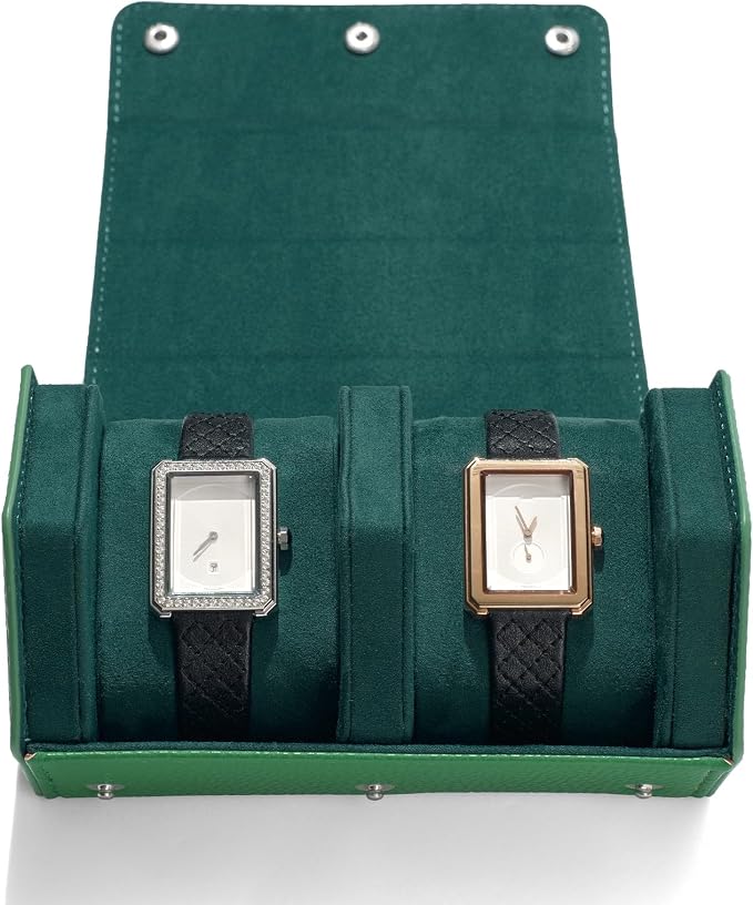 Oirlv Luxury Hexagonal Leather Watch Travel Case Watch Organizer Case - Image 2