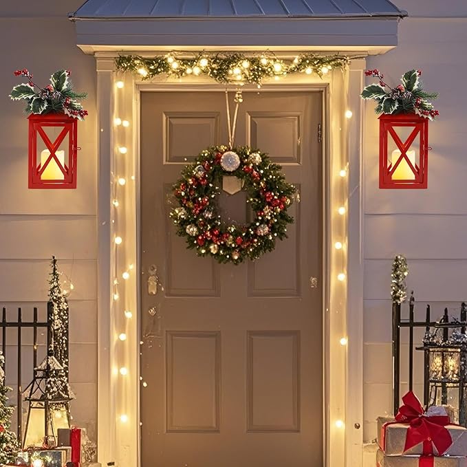 Christmas Lanterns Decorative Outdoor, Waterproof 14.2" Decorative Christmas - Image 7