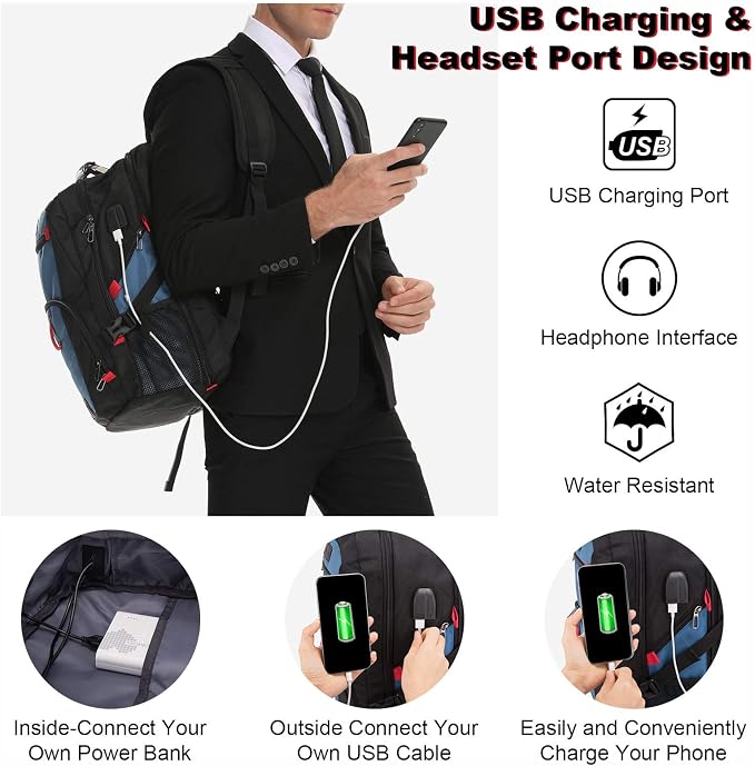 LOVEVOOK Travel Laptop Backpack Waterproof Anti Theft - Image 5