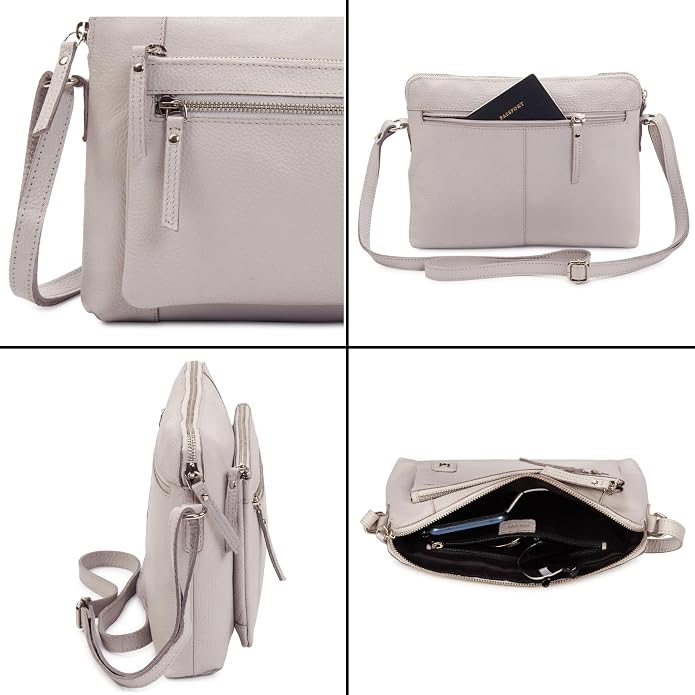 Wise Owl Accessories Small Soft Pebbled Real Leather Crossbody Handbags Purses - Image 6