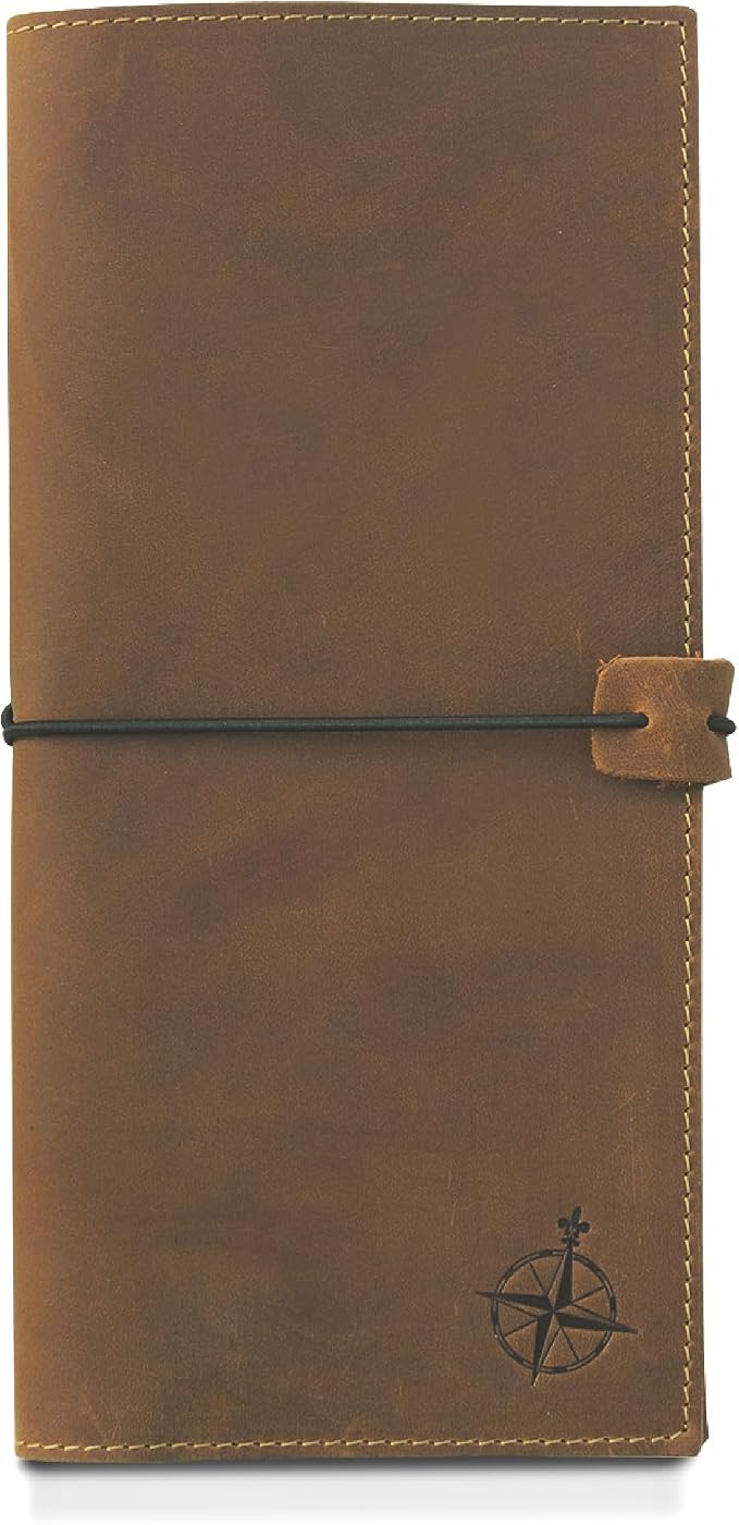 WANDERINGS Genuine Leather Passport Wallet by Wanderings