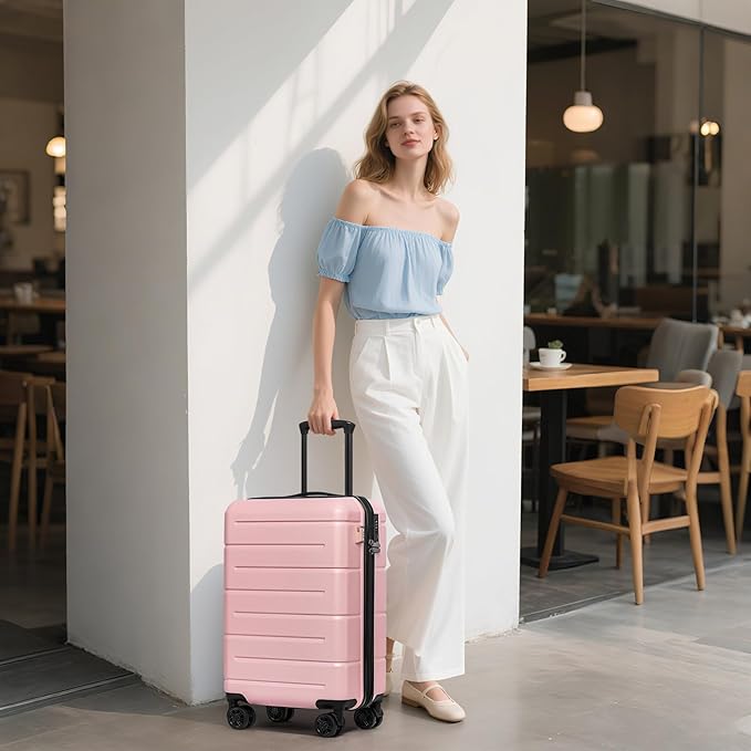 KYME Pink Hardside Carry On Luggage 22x14x9 Airline Approved - Image 8