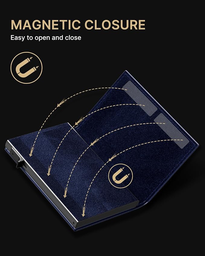typecase Mens Wallet Card Holder: Pop Up Aluminum Case, Premium Genuine Leather - Image 7