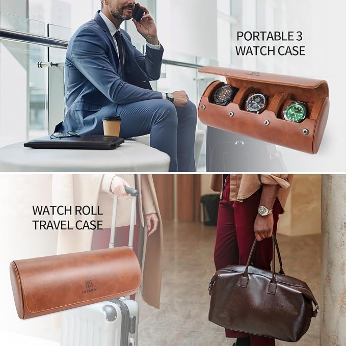 Watch Roll Travel Case for Men and Women: 3 Watch Travel Roll - Image 6